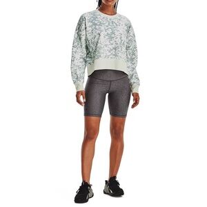 Under Armour Rival Fleece Camo Crew Long Sleeve Shirt Crop Top Size XL